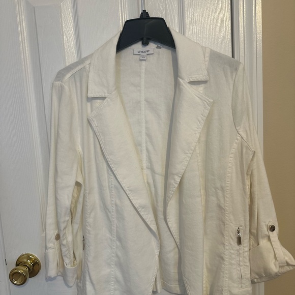 Chico's Classic Linen Blazer - Picture 3 of 7